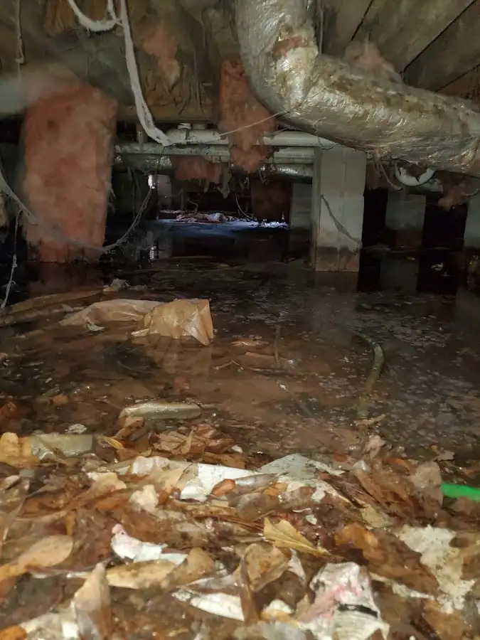 Crawl space flood assessment for Commercial Water Damage Restoration in Corning