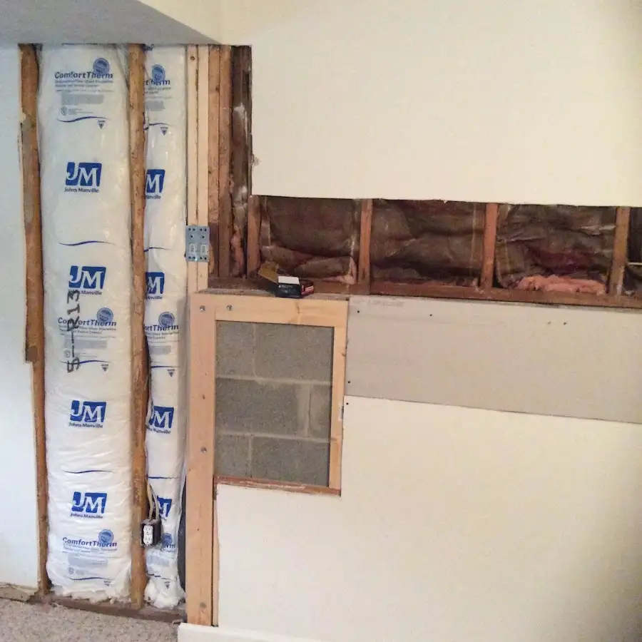 Wall insulation replacement during Contents Cleaning & Restoration in Corning